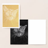 Cat Face Foil Card Folienkarte (Anzeige)