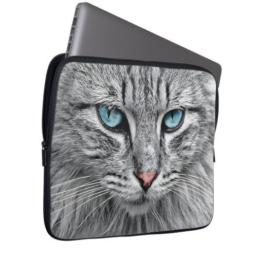 Cat Face Fraktal Design-10682 Laptopschutzhülle (Vorne Rechts)