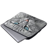 Cat Face Fraktal Design-10682 Laptopschutzhülle (Vorne Knopf)