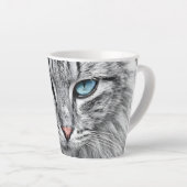 Cat Face Fraktal Design-10682 Milchtasse (Rechte Ecke)
