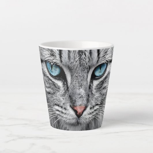 Cat Face Fraktal Design-10682 Milchtasse (Vorderseite)