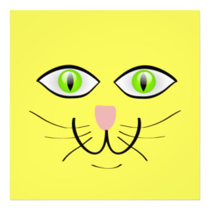 Cat Face Funny Cartoon-29034 Fotodruck