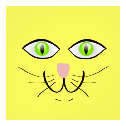 Cat Face Funny Cartoon-29034 Fotodruck (Vorne)