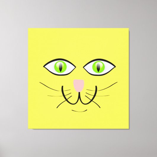 Cat Face Funny Cartoon-29034 Leinwanddruck (Vorderseite)