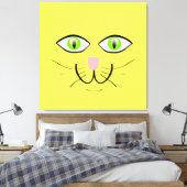 Cat Face Funny Cartoon-29034 Leinwanddruck (Insitu (Schlafzimmer))