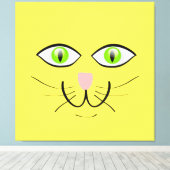 Cat Face Funny Cartoon-29034 Leinwanddruck (Insitu (Holzboden))
