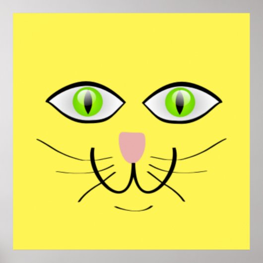 Cat Face Funny Cartoon-29034 Poster (Vorne)