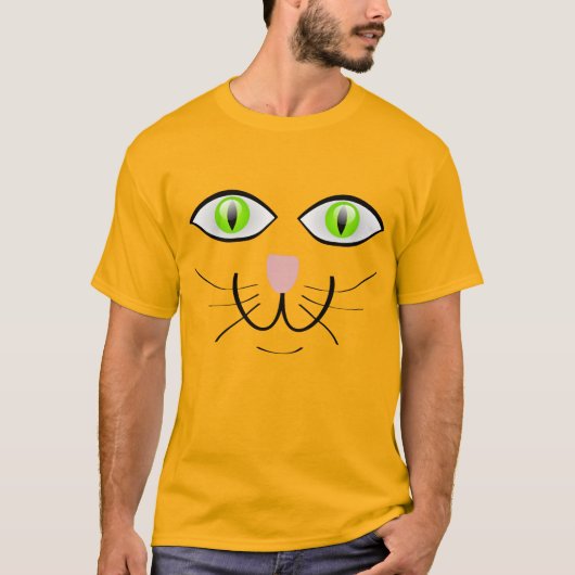 CAT FACE-FUNNY-T - SHIRT (Vorderseite)