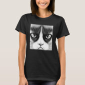 Cat face graphic animal pet grumpy kitten print T-Shirt (Vorderseite)