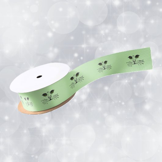 Cat Face Green Eyes Whiskers Satinband