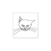 Cat face Illustration Art Briefmarke Gummistempel (Prägung)