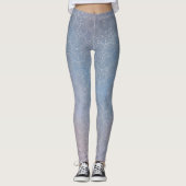 Cat Face Imitats Spitzen Leggings in metallisch li (Vorderseite)