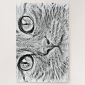 Cat Face Jigsaw Puzzle I Liebe Haustiere (Vertikal)