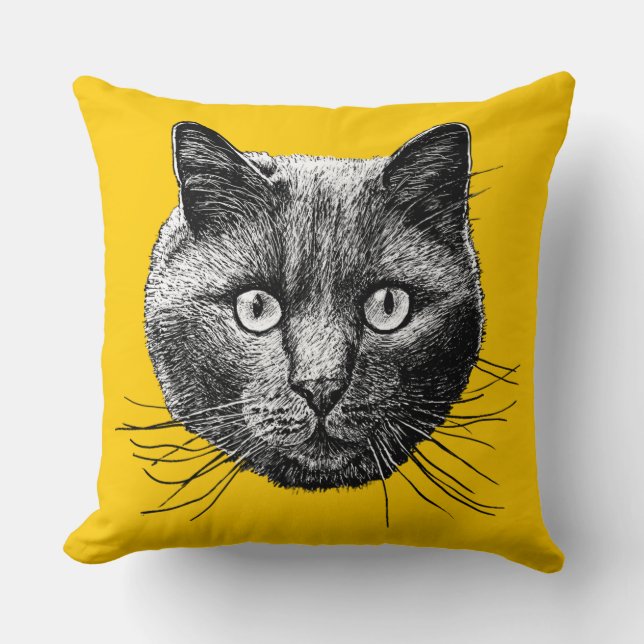 Cat Face Kissen (Vorderseite)