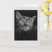 Cat Face leere Karte. Karte (Gelbe Blume)