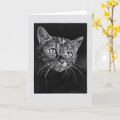 Cat Face leere Karte. Karte (Gelbe Blume)