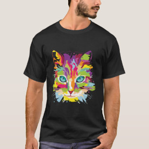 Cat Face mehrfarbig T-Shirt