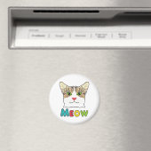 Cat Face Meow Magnet (In Situ (Geschirrspüler))