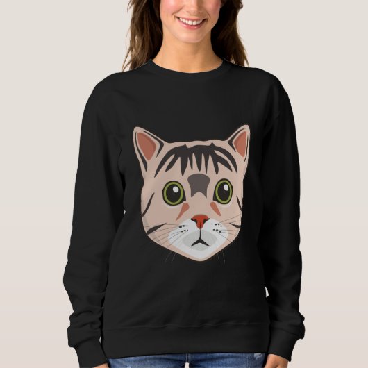 Cat Face Meowdy Cute Kitten Cat Meme 1 Sweatshirt (Vorderseite)