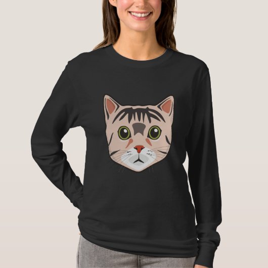 Cat Face Meowdy Cute Kitten Cat Meme  1 T-Shirt (Vorderseite)