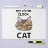 Cat Face My Alarm Clock Tabby Chat Seidenpapier (Handwerk)