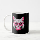 Cat Face Nk Gles Bubble Gum Cute Kitty Women Girls Kaffeetasse (Links)