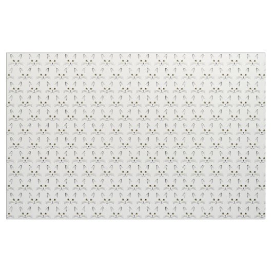 Cat Face Pattern Stoff (Yard (91,4 cm))