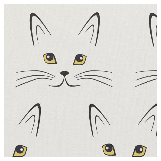 Cat Face Pattern Stoff (Nahaufnahme)
