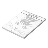 Cat Face personalisiert Notizblock (Rotiert)