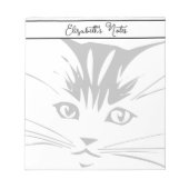 Cat Face personalisiert Notizblock (Vorderseite)
