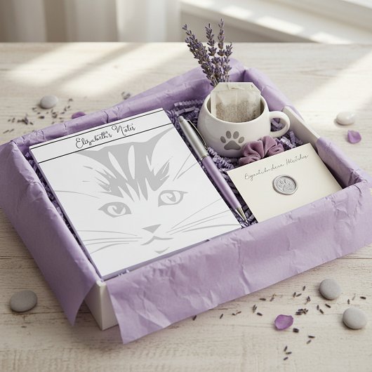 Cat Face personalisiert Notizblock