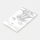 Cat Face personalisiert Post-it Klebezettel (angewinkelt)