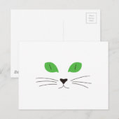 Cat Face Postkarte (Vorne/Hinten)