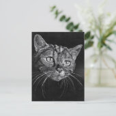 Cat Face Postkarte (Stehend Vorderseite)