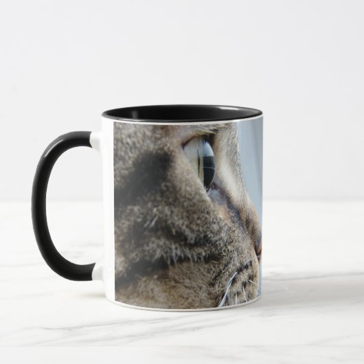 Cat Face Profile Picture Photo Tasse (Links)