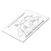 Cat Face Pumpkin Happy Halloween Farbkommentare Notizblock (angewinkelt)