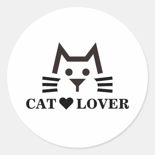 Cat-Face Runder Aufkleber (Vorderseite)