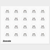 Cat-Face Runder Aufkleber (Blatt)