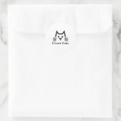 Cat-Face Runder Aufkleber (Tasche)