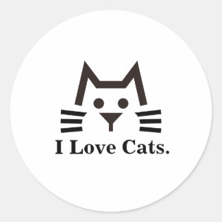 Cat-Face Runder Aufkleber