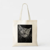 Cat Face Small Tote Bag Tragetasche (Rückseite)