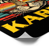 Cat Face Sungles Karma Funny Kitten Kitty Men Wome Poster (Ecke)