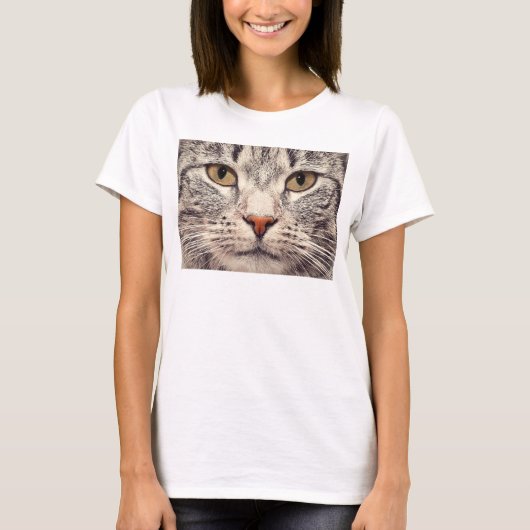 Cat Face T-Shirt für Frauen (Vorderseite)