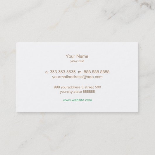 cat face visitenkarte (Rückseite)