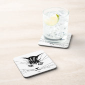 Cat Face Zeichnend Untersetzer (Rechte Seite)