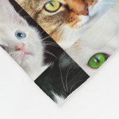 Cat Faces Collage Blanket Fleecedecke (Ecke)