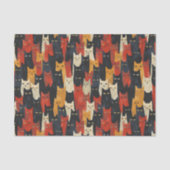 Cat Faces Fun Muster Seidenpapier (Vorderseite)