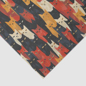 Cat Faces Fun Muster Seidenpapier (Ausschnitt)