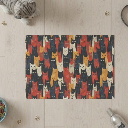 Cat Faces Fun Muster Seidenpapier