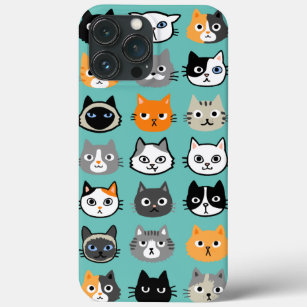Cat Faces Muster   Cool Kitty Cat Lover's Case-Mate iPhone Hülle